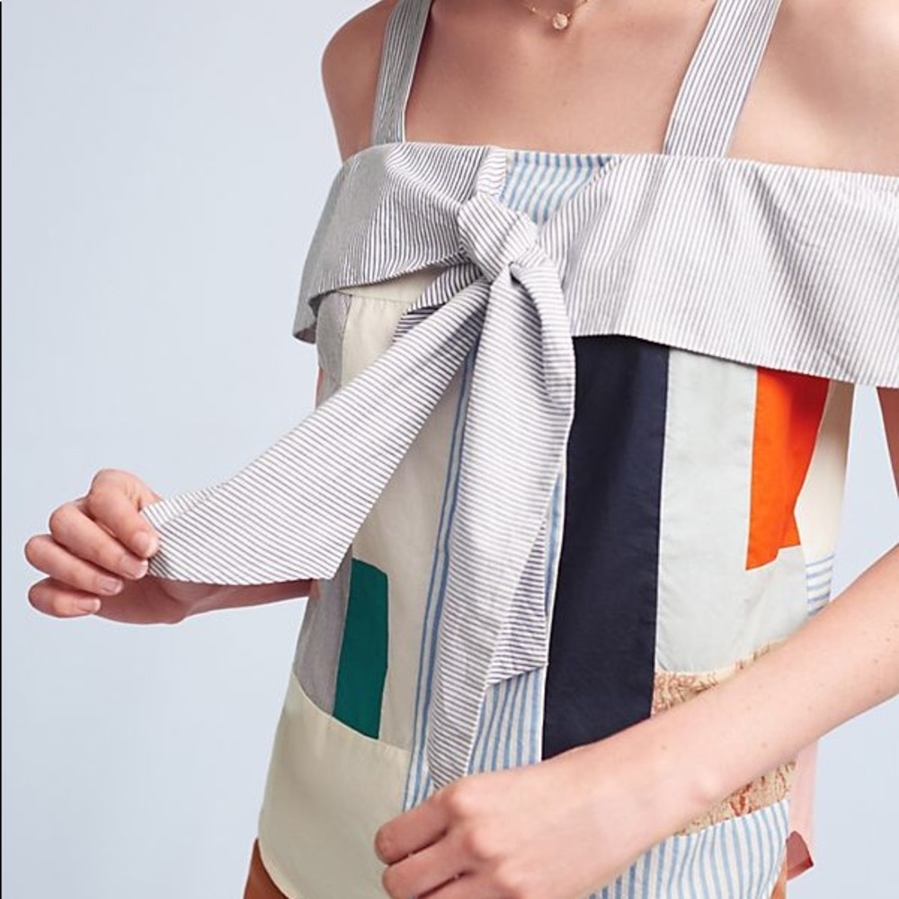Anthropologie Maeve Patchwork Medley Tank Top